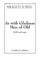 As with Gladness Men of Old SATB choral sheet music cover